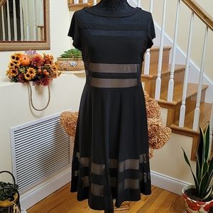 Black Dress with Sheer Illusion